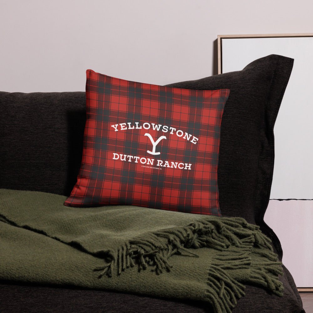 Yellowstone Dutton Ranch Plaid Pillow - Paramount Shop