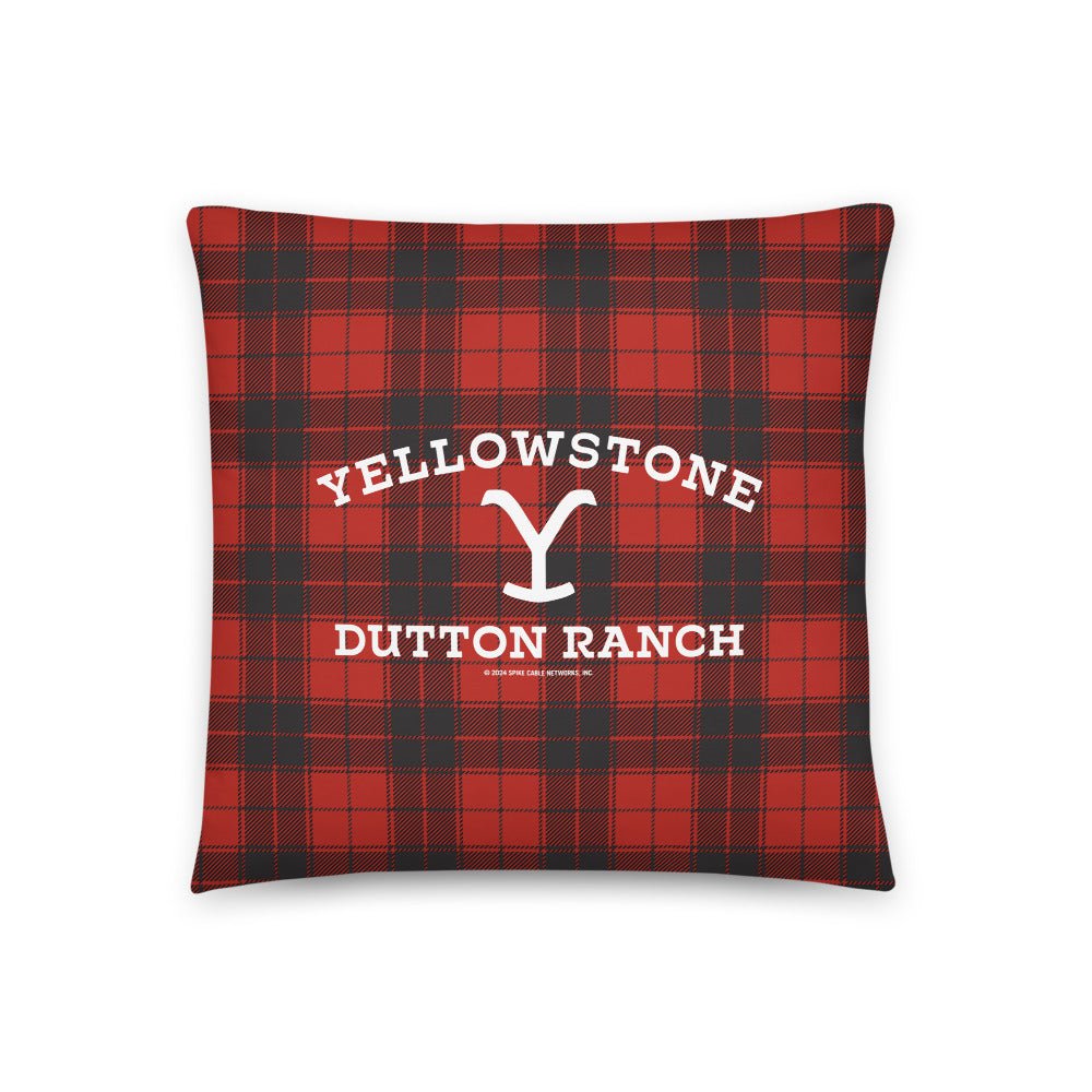 Yellowstone Dutton Ranch Plaid Pillow - Paramount Shop