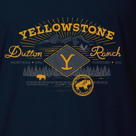 Yellowstone Dutton Ranch Scenery Adult Short Sleeve T - Shirt - Paramount Shop