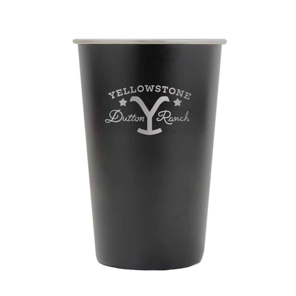 Yellowstone Dutton Ranch Star Steel Pint Glass - Paramount Shop