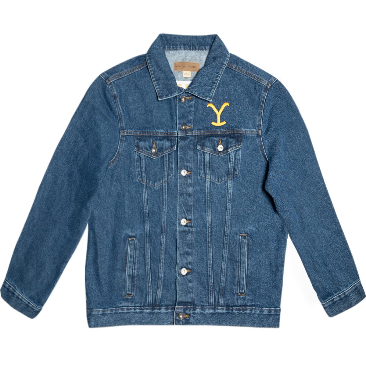 Yellowstone Dutton Ranch Y Logo Embroidered Denim Jacket - Paramount Shop