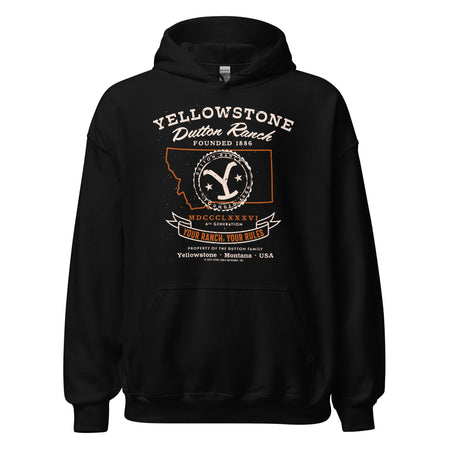 Yellowstone Dutton Ranch Your Ranch Your Rules Hooded Sweatshirt - Paramount Shop