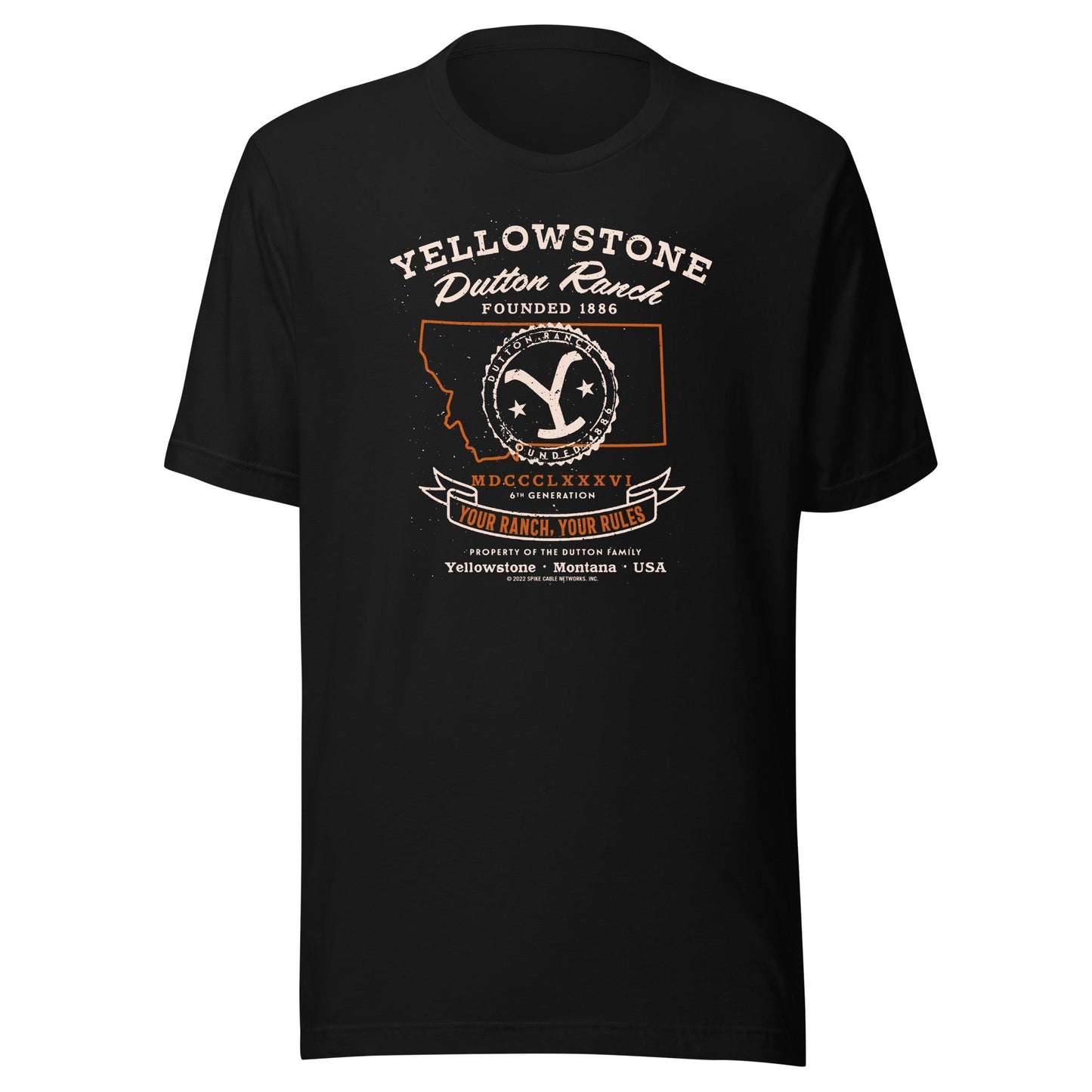 Yellowstone Dutton Ranch Your Ranch Your Rules Short Sleeve T - Shirt - Paramount Shop