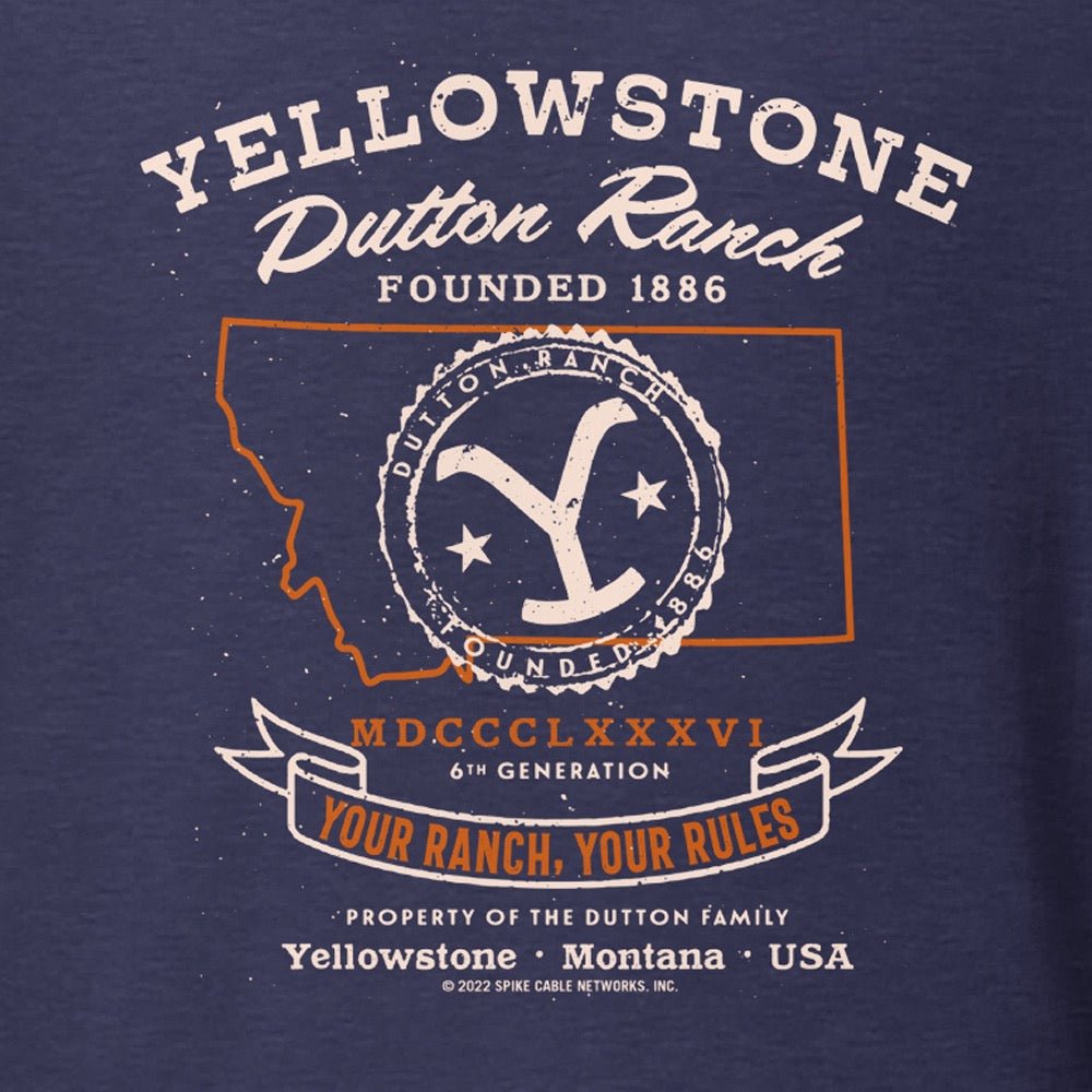 Yellowstone Dutton Ranch Your Ranch Your Rules Short Sleeve T - Shirt - Paramount Shop