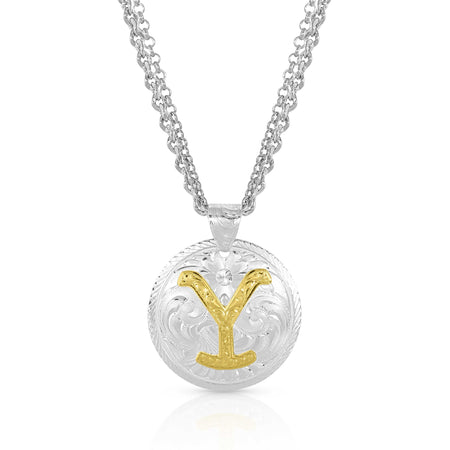 Yellowstone Dutton Y Yellowstone Silver Necklace - Paramount Shop