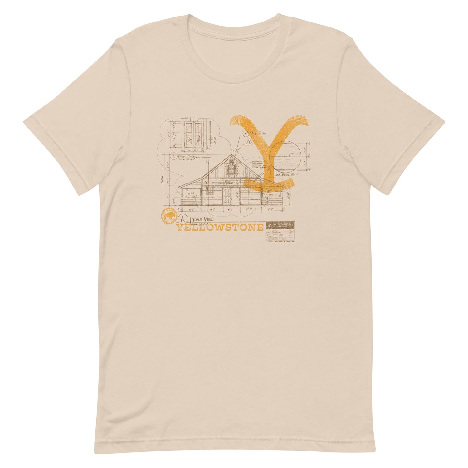 Yellowstone Historic Blueprint T - Shirt - Paramount Shop