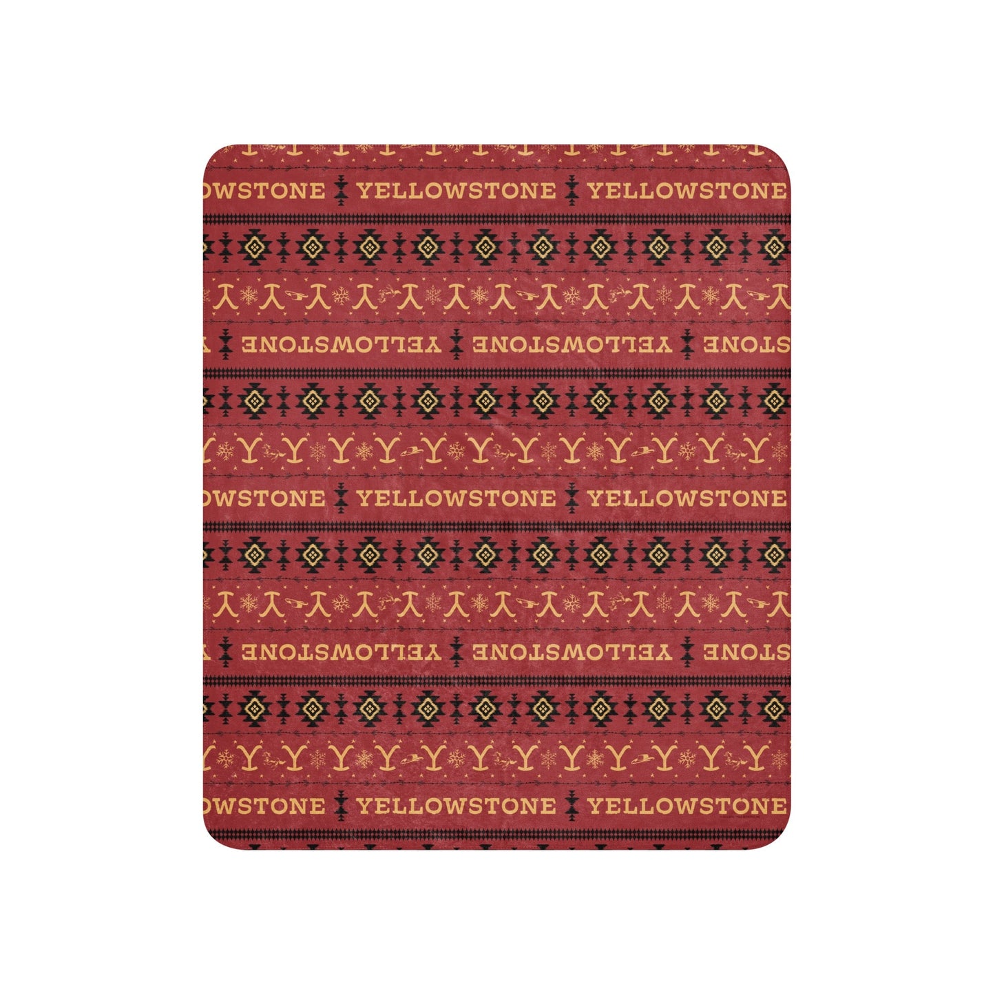 Yellowstone Holiday Aztec Sherpa Blanket - Paramount Shop