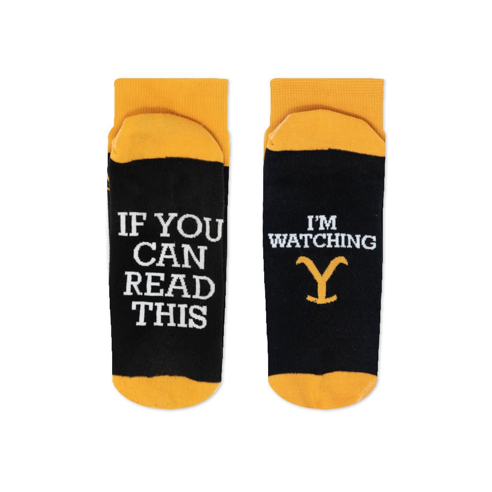 Yellowstone If You Can Read This I am Watching Yellowstone Socks - Paramount Shop