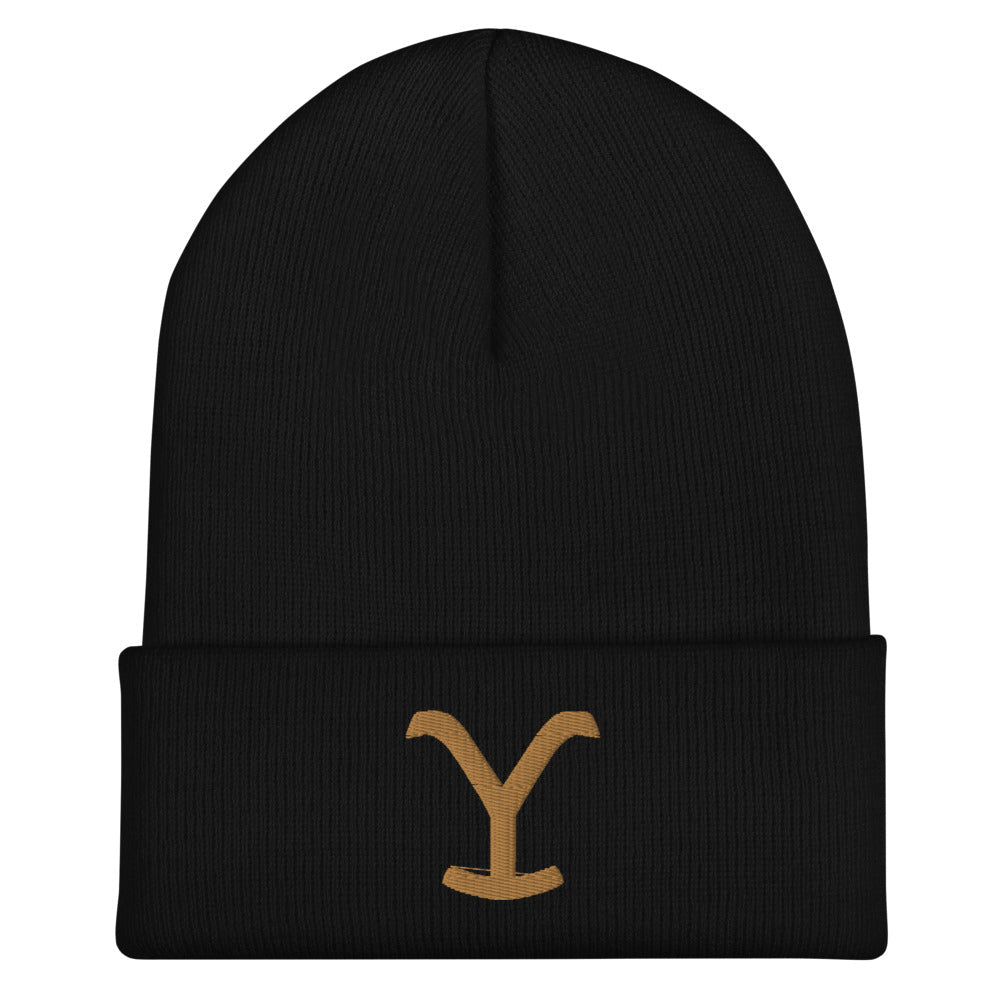 Yellowstone Logo Embroidered Cuffed Beanie - Paramount Shop