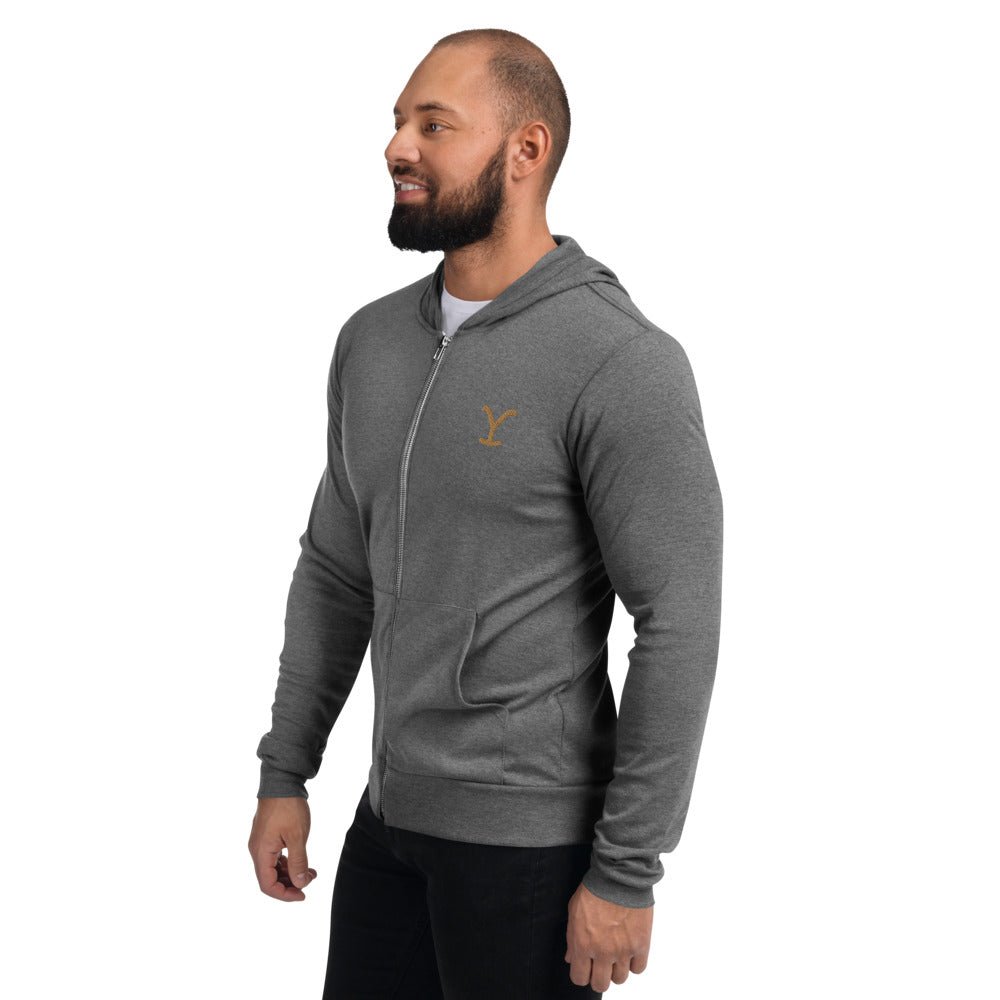Yellowstone Logo Embroidered Zip Hoodie - Paramount Shop