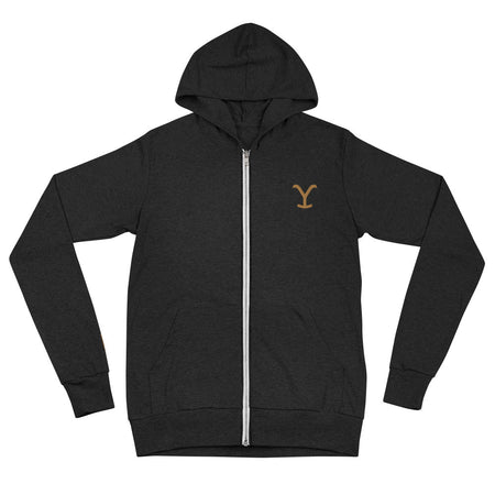 Yellowstone Logo Embroidered Zip Hoodie - Paramount Shop