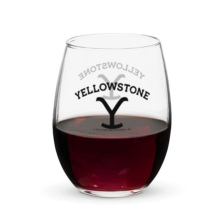 Yellowstone Logo Stemless Wine Glass - Paramount Shop