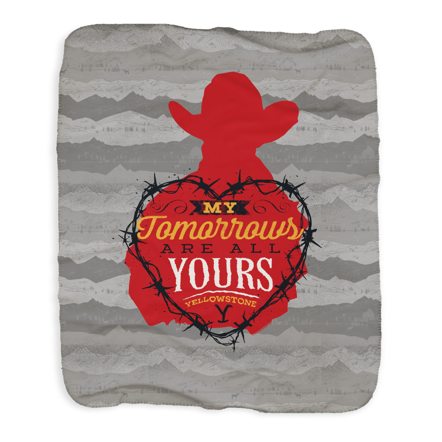 Yellowstone My Tomorrows Are All Yours Cowboy Sherpa Blanket - Paramount Shop