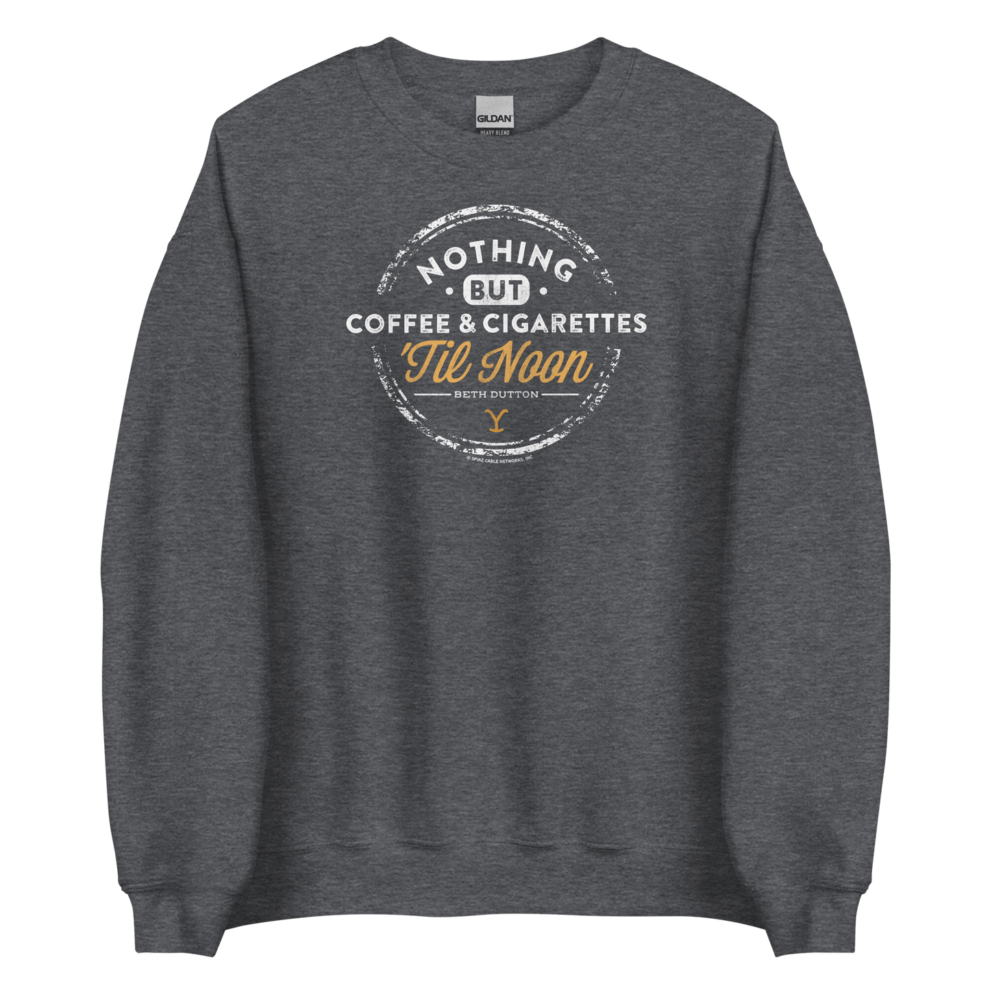 Yellowstone Nothing But Coffee & Cigarettes 'Til Noon Fleece Crewneck Sweatshirt - Paramount Shop