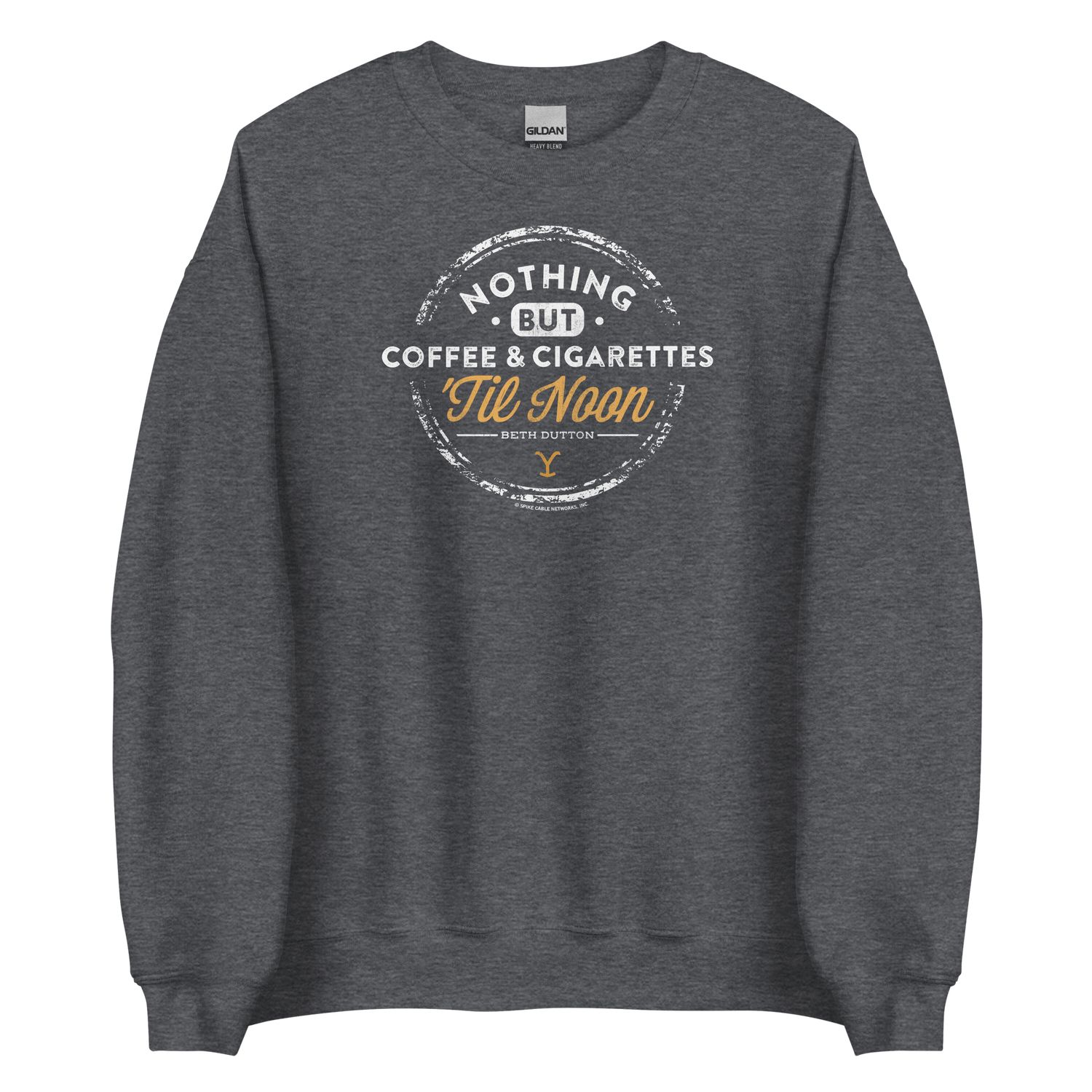 Yellowstone Nothing But Coffee & Cigarettes 'Til Noon Fleece Crewneck Sweatshirt - Paramount Shop