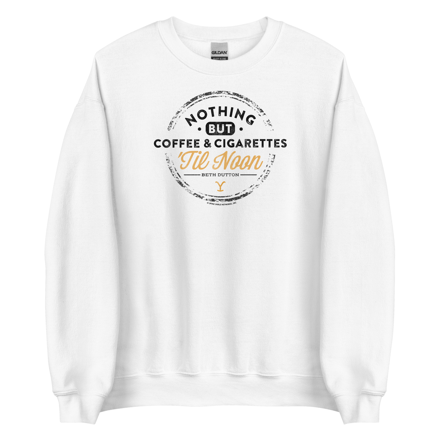 Yellowstone Nothing But Coffee & Cigarettes 'Til Noon Fleece Crewneck Sweatshirt - Paramount Shop