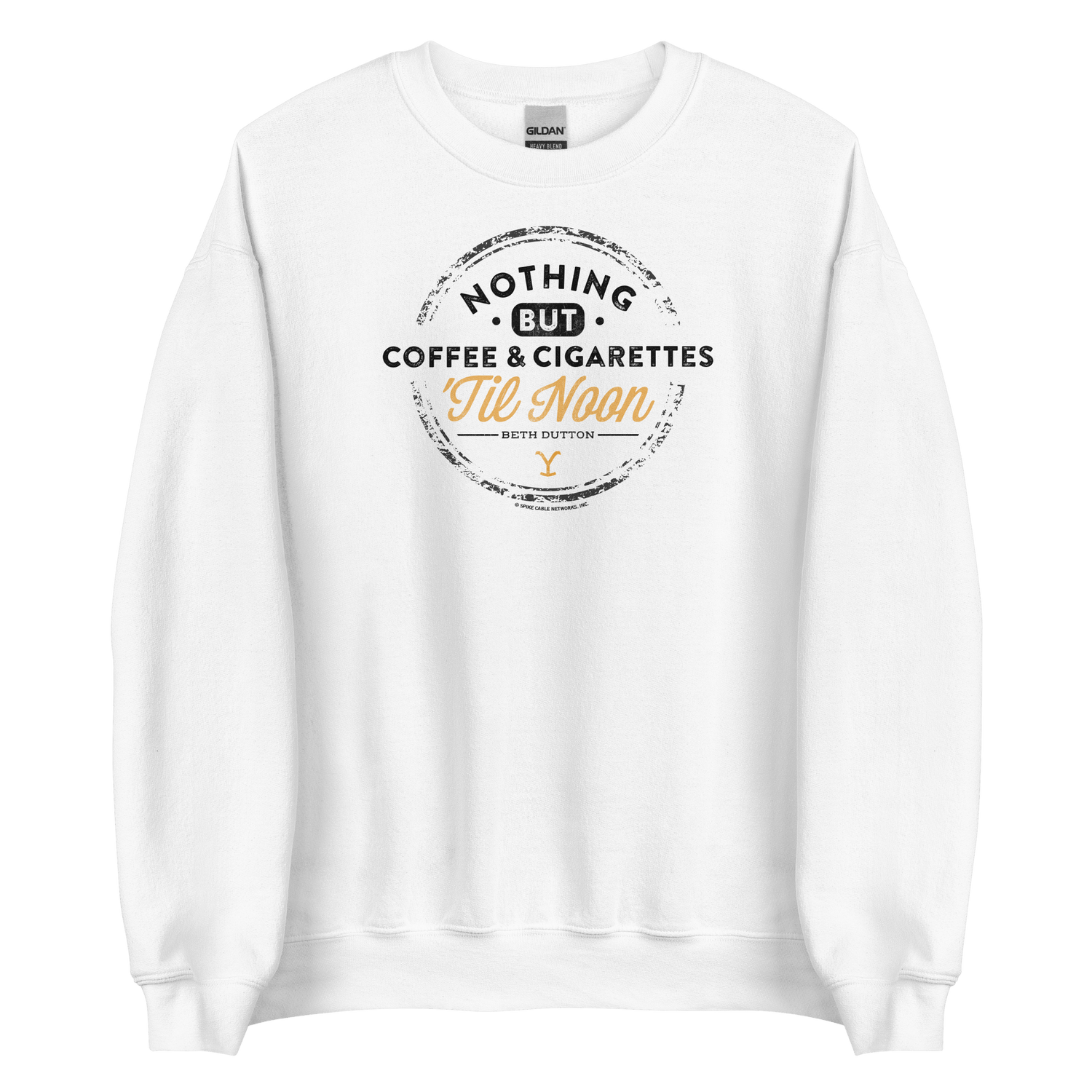 Yellowstone Nothing But Coffee & Cigarettes 'Til Noon Fleece Crewneck Sweatshirt - Paramount Shop