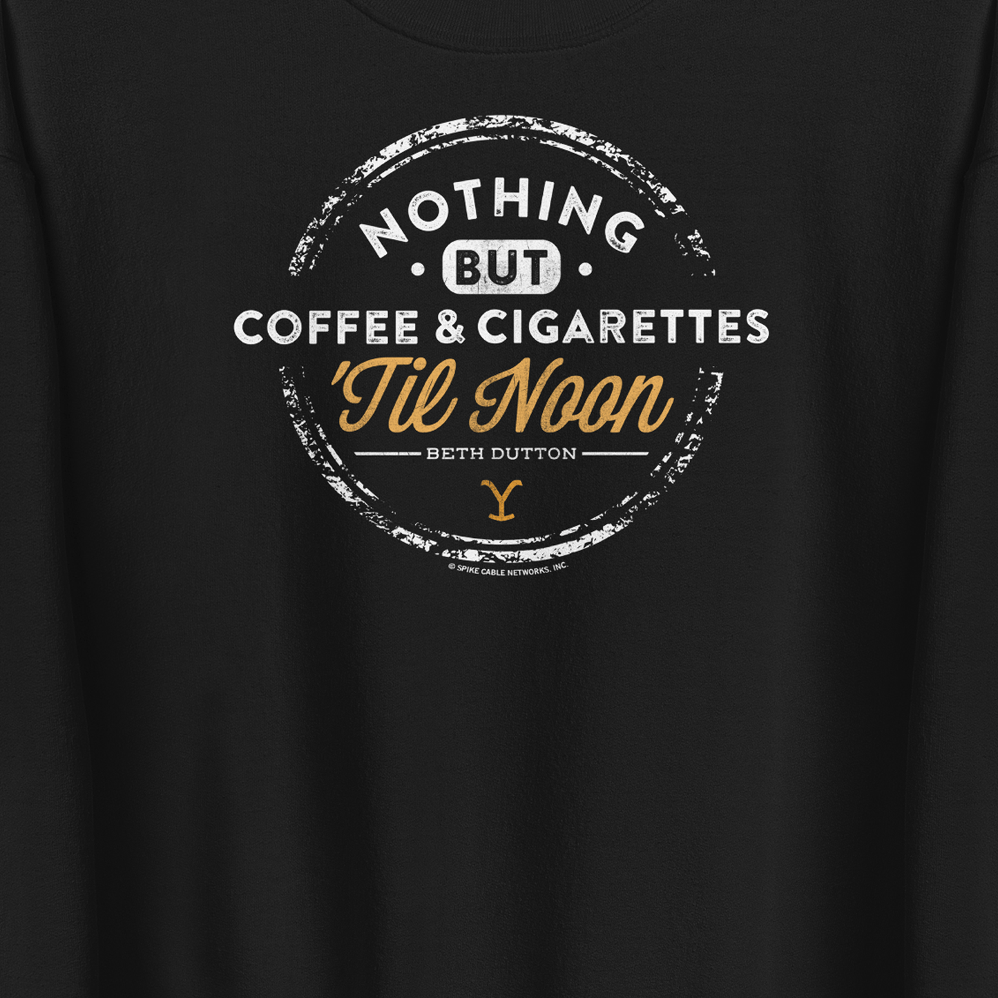 Yellowstone Nothing But Coffee & Cigarettes 'Til Noon Fleece Crewneck Sweatshirt - Paramount Shop