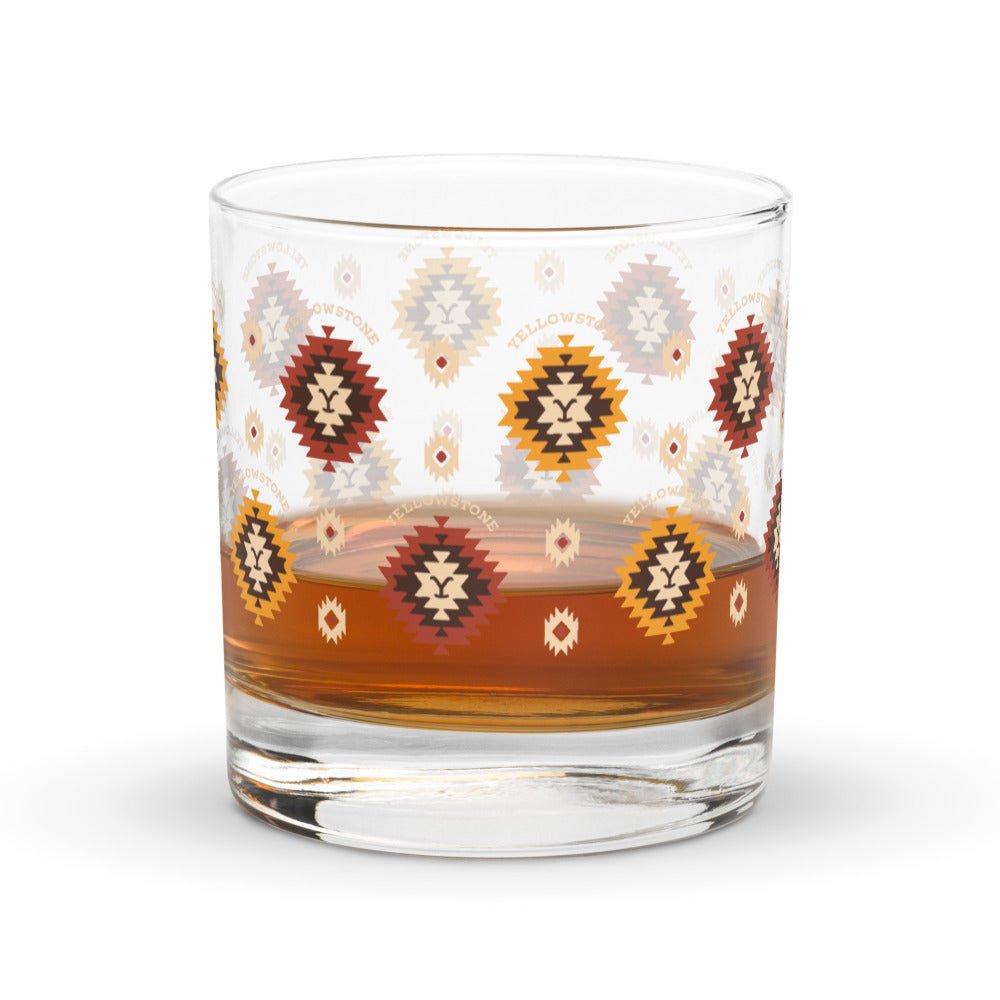 Yellowstone Pattern Rock Glass - Paramount Shop