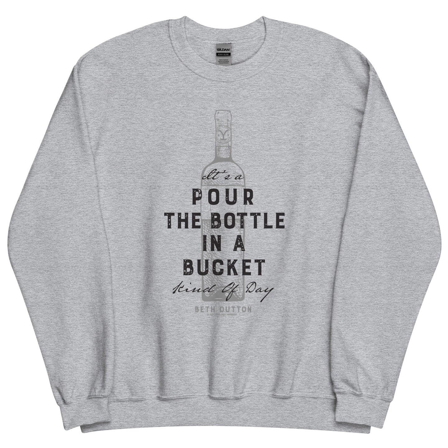 Yellowstone Pour The Bottle In The Bucket Crewneck Sweatshirt - Paramount Shop