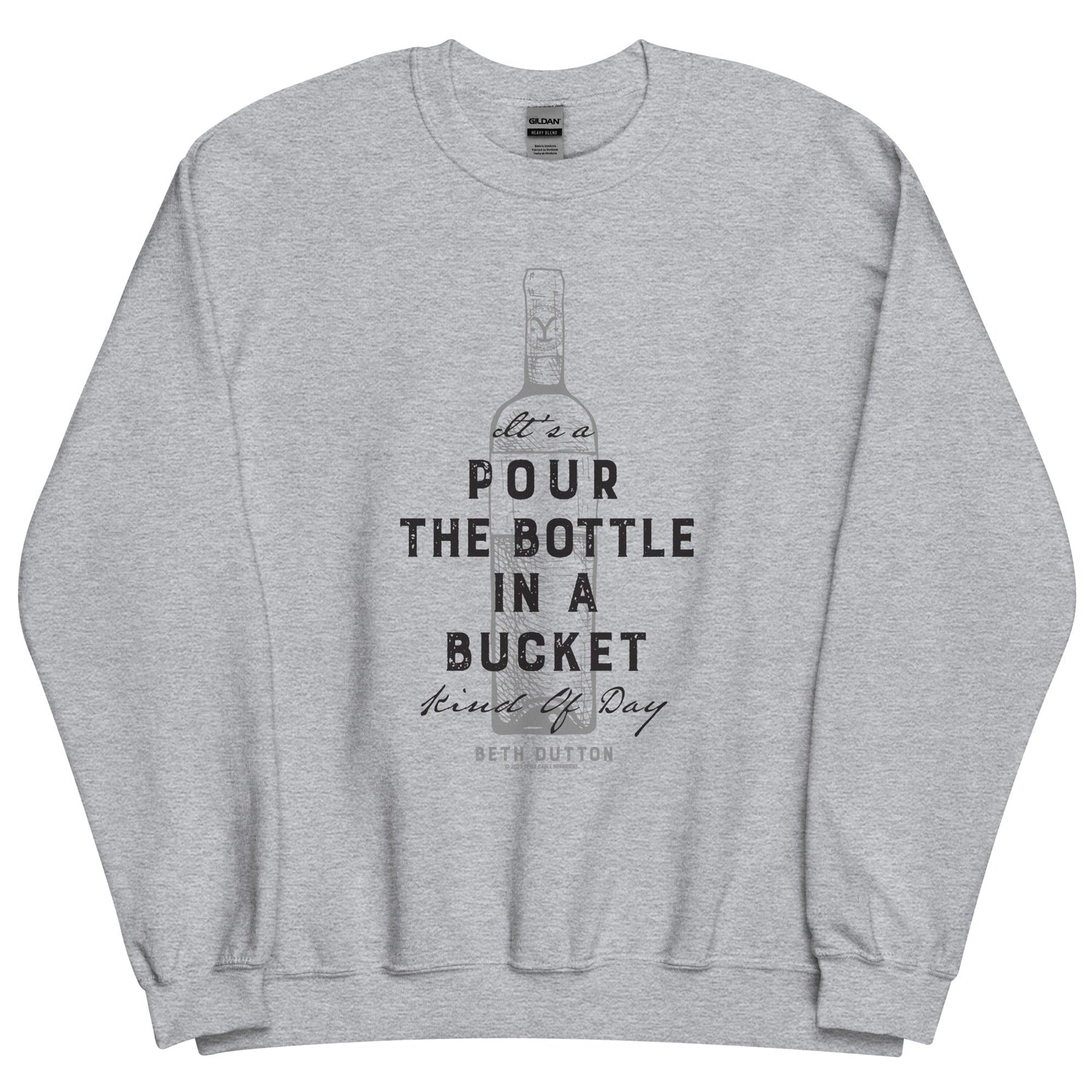 Yellowstone Pour The Bottle In The Bucket Crewneck Sweatshirt - Paramount Shop