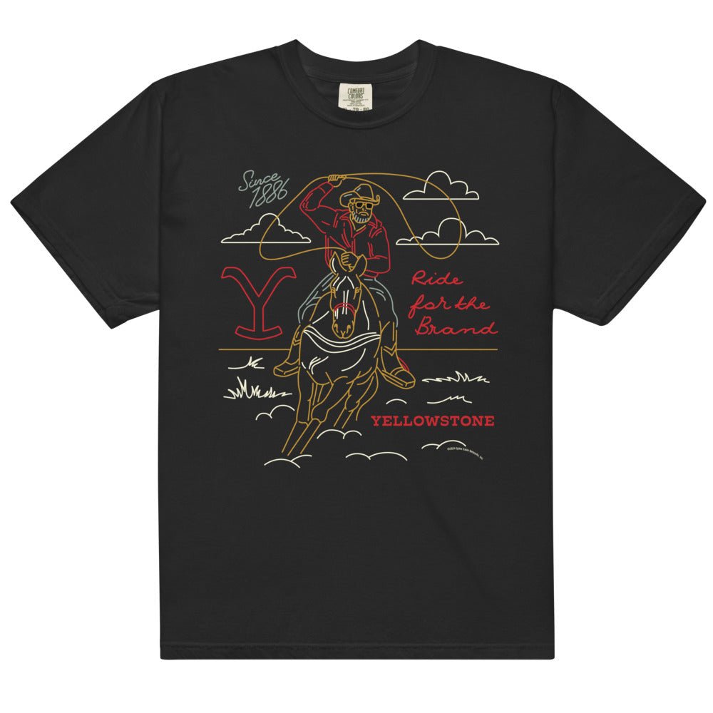 Yellowstone Ride For The Brand Outline T-Shirt - Paramount Shop