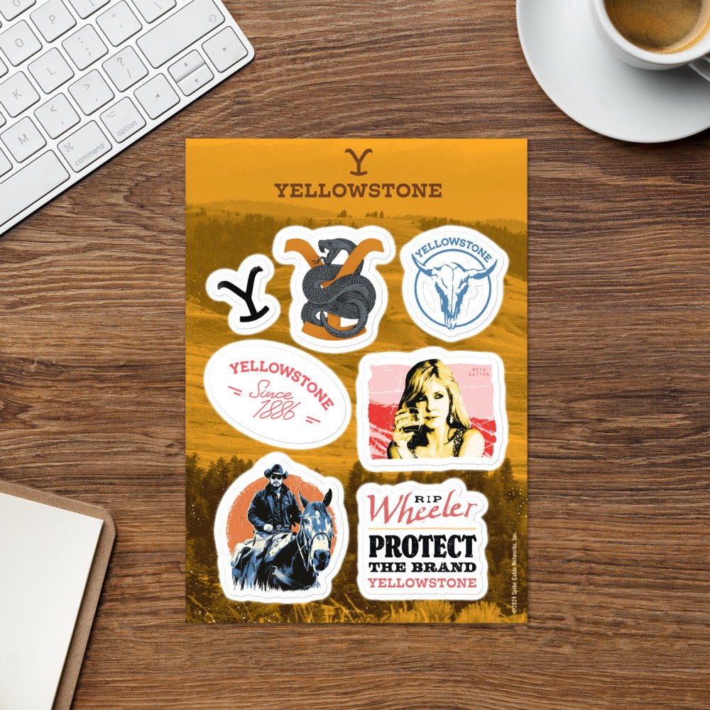 Yellowstone Rip Wheeler and Beth Dutton Sticker Sheet - Paramount Shop