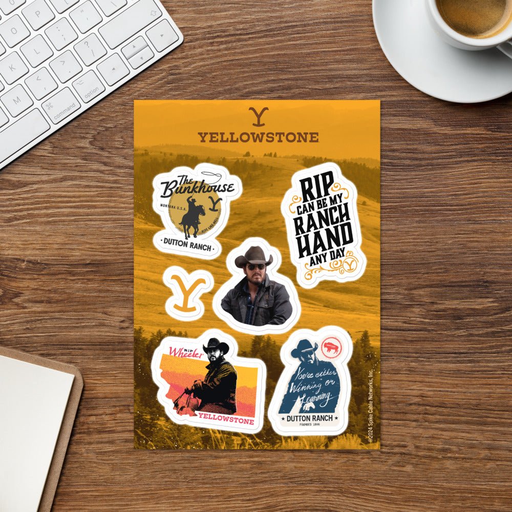 Yellowstone Rip Wheeler Sticker Sheet - Paramount Shop