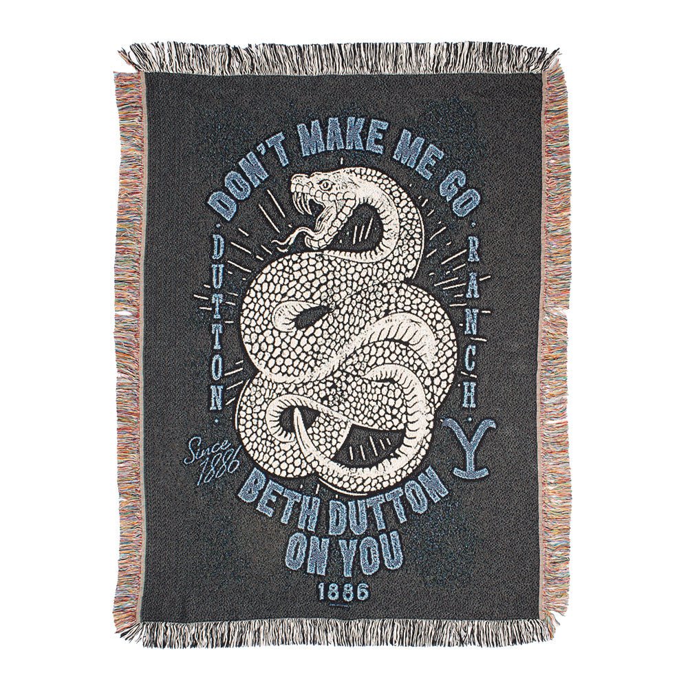 Yellowstone Snake Beth Dutton On You Woven Blanket - Paramount Shop