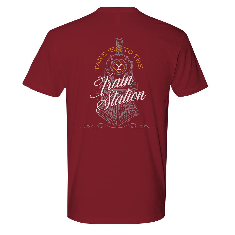 Yellowstone Take 'Em To The Train Station Adult Short Sleeve T - Shirt - Paramount Shop