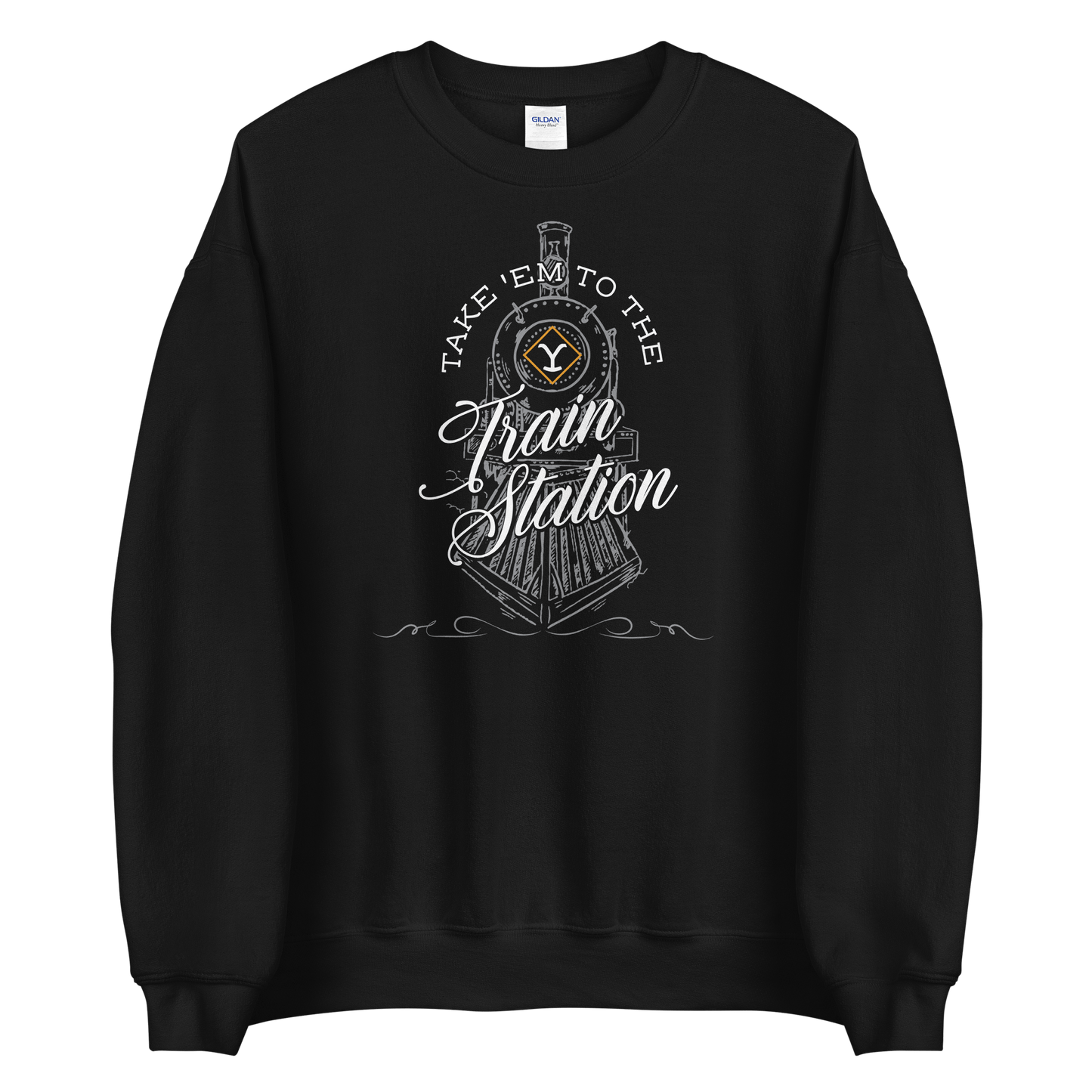 Yellowstone Take 'Em To The Train Station Fleece Crewneck Sweatshirt - Paramount Shop