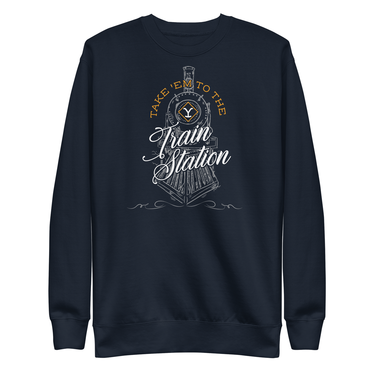 Yellowstone Take 'Em To The Train Station Fleece Crewneck Sweatshirt - Paramount Shop