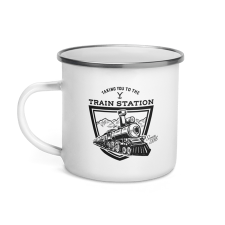 Yellowstone Taking You to the Train Station Enamel Mug - Paramount Shop