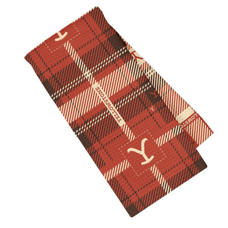 Yellowstone Tartan Logo Kitchen Towel - Paramount Shop