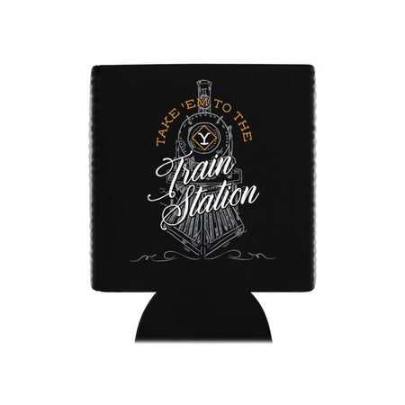 Yellowstone Train Station Can Cooler - Paramount Shop