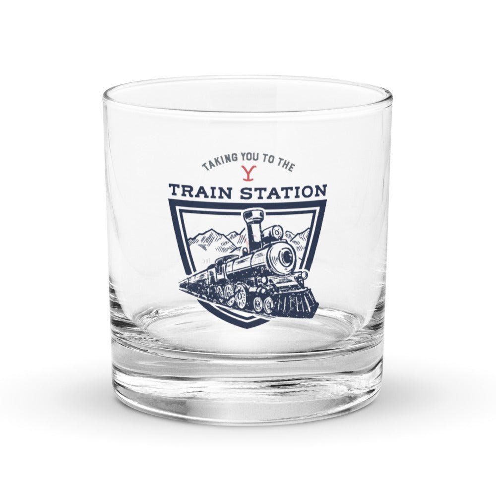 Yellowstone Train Station Rock Glass - Paramount Shop