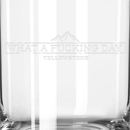 Yellowstone What a F***ing Day Rocks Glass - Paramount Shop