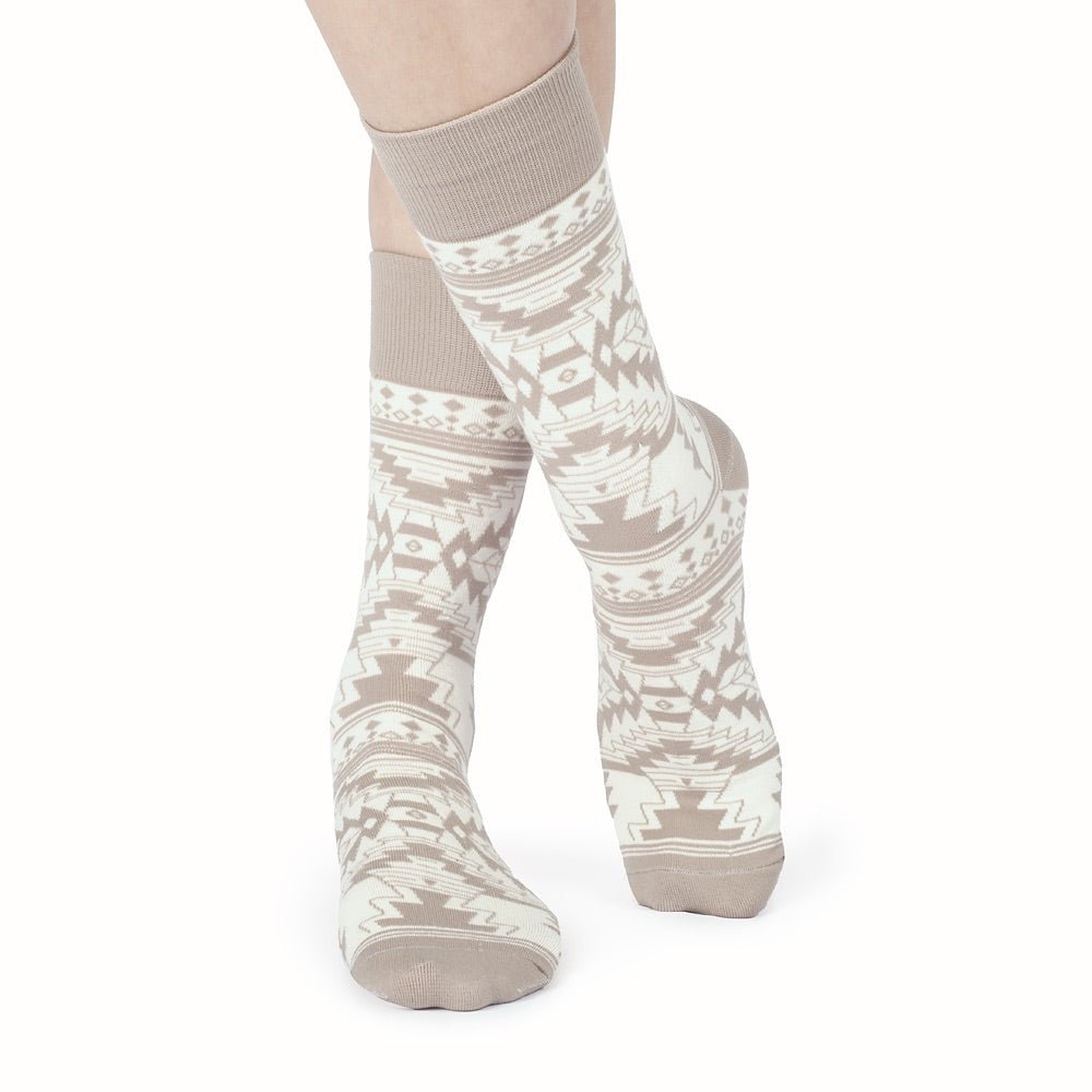 Yellowstone White Aztec Logo Socks - Paramount Shop