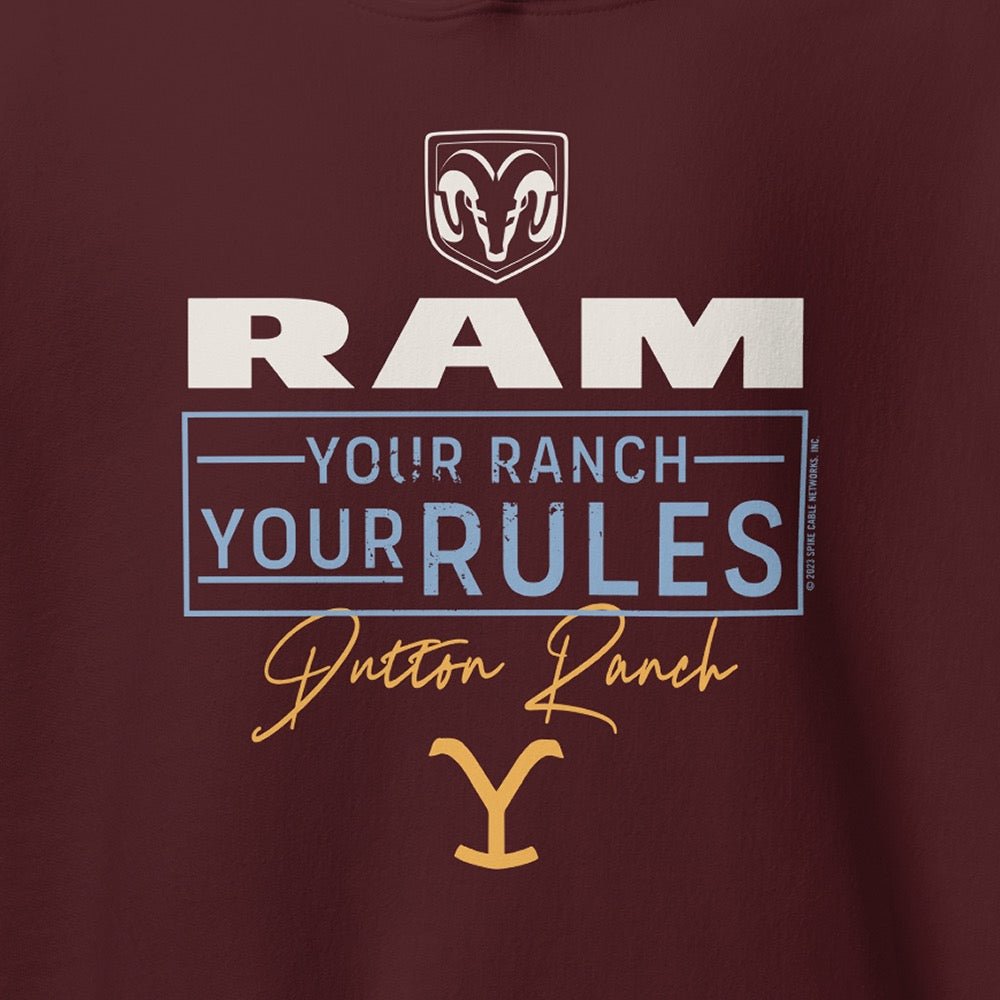 Yellowstone x Ram Your Ranch Your Rules Hoodie - Paramount Shop