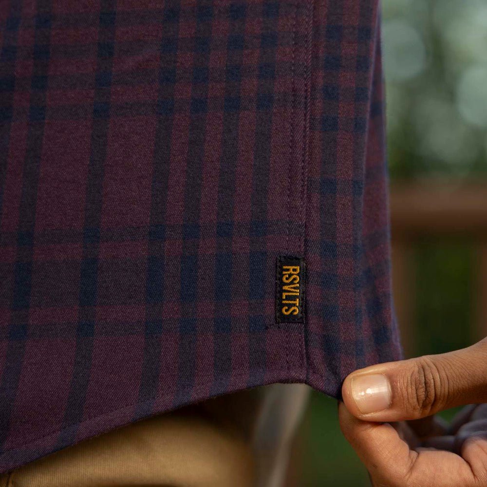 Yellowstone x RSVLTS Burgundy Long Sleeve Flannel - Paramount Shop