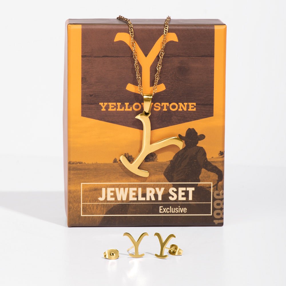 Yellowstone Y Logo Necklace and Earrings Set - Paramount Shop