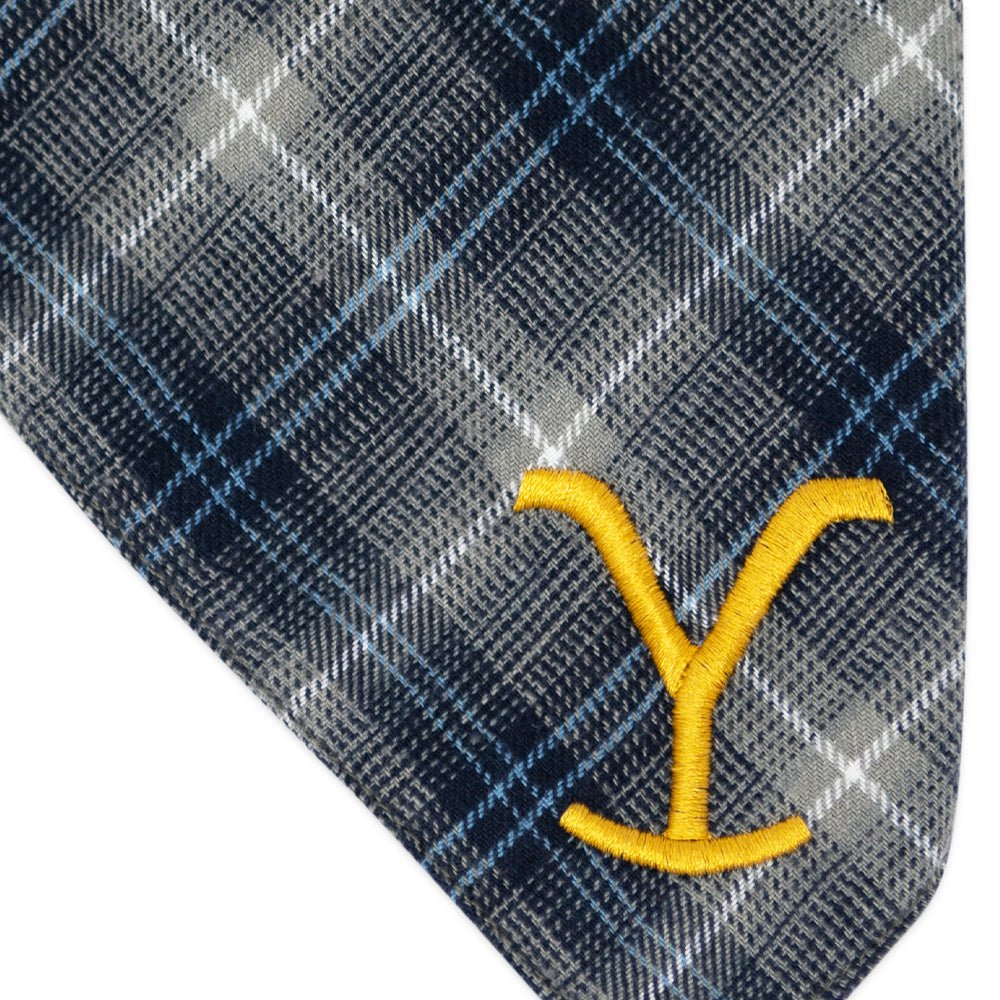 Yellowstone Y Logo Plaid Doggie Flandana - Paramount Shop