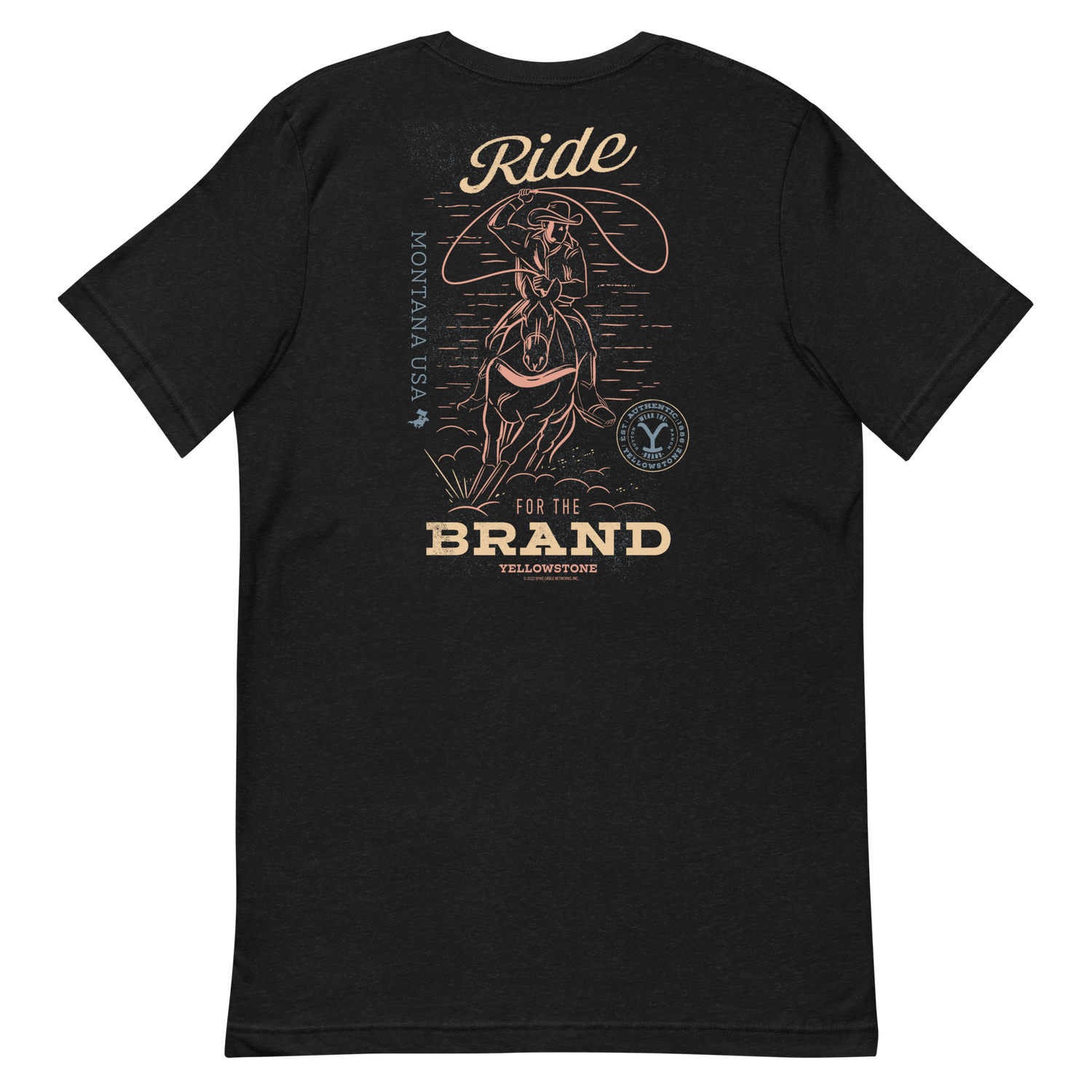 Yellowstone Y Logo Ride for the Brand Adult Short Sleeve T - Shirt - Paramount Shop