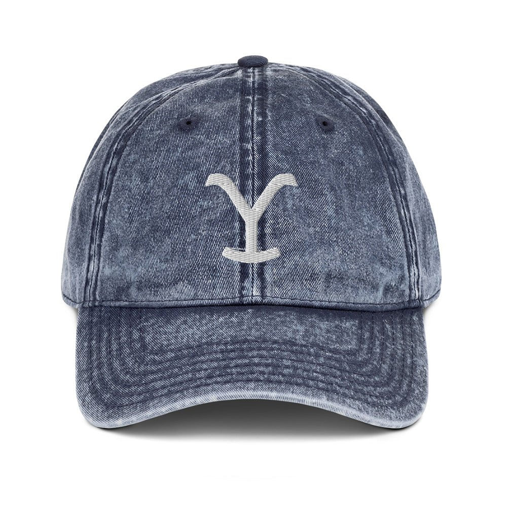 Yellowstone Y Logo Vintage Denim Cap - Paramount Shop