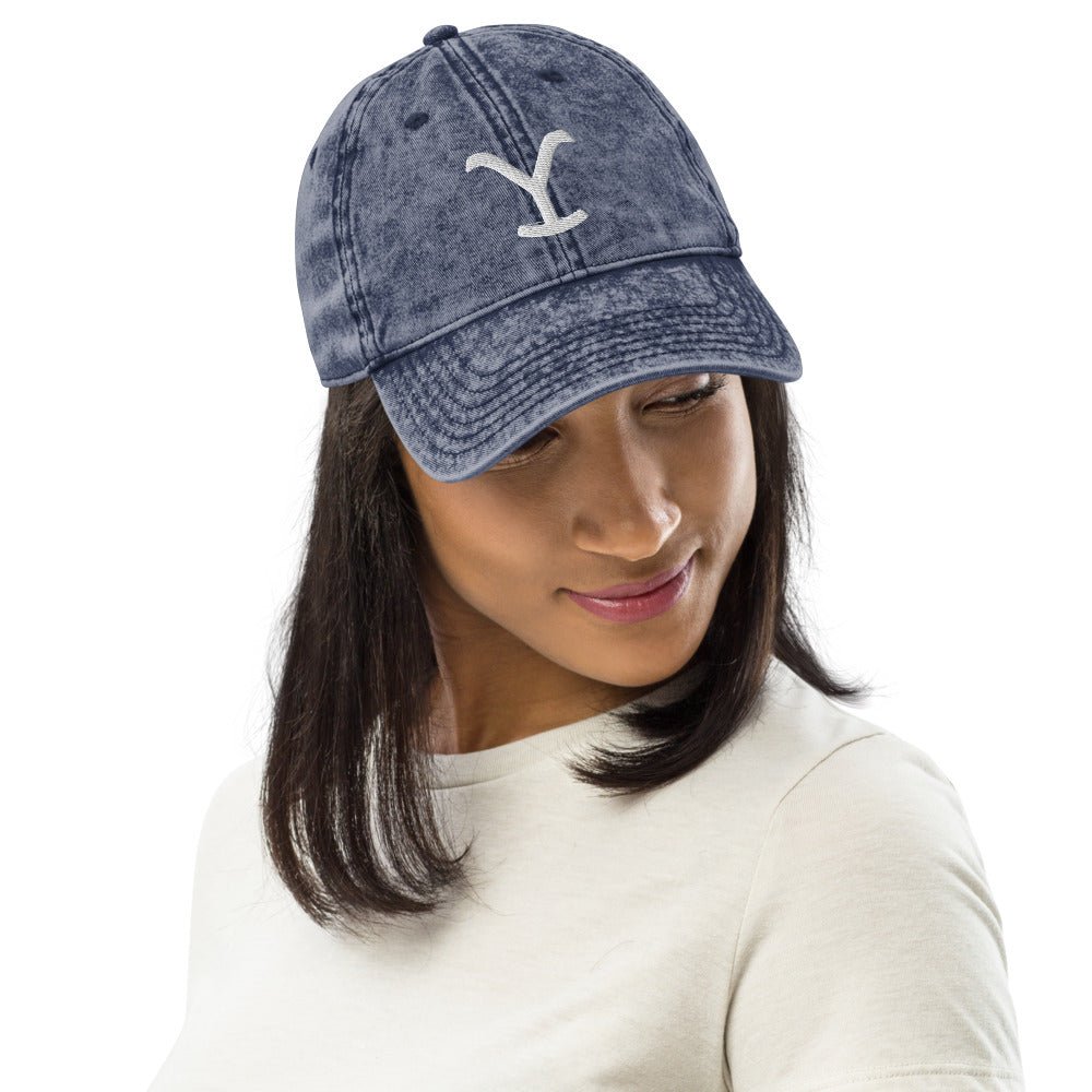 Yellowstone Y Logo Vintage Denim Cap - Paramount Shop