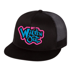 Wild 'N Out Neón Logo Sombrero Flat Bill Negro