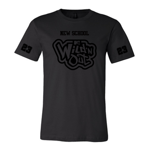 Wild 'N Out Schwarz auf Schwarz neu Schule T-Shirt mit kurzen Ärmeln