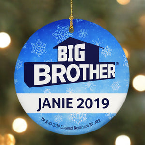 Big Brother Personalizado Logo Adorno de doble cara