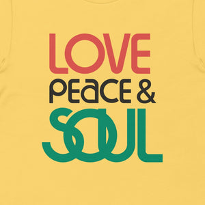 Soul Train Camiseta Love Peace and Soul