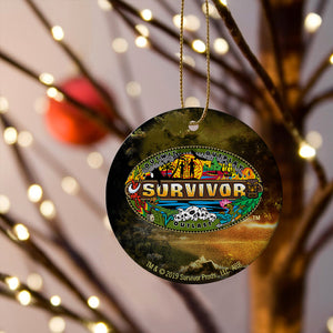 Survivor Mashup Logo Doppelseitiges Ornament